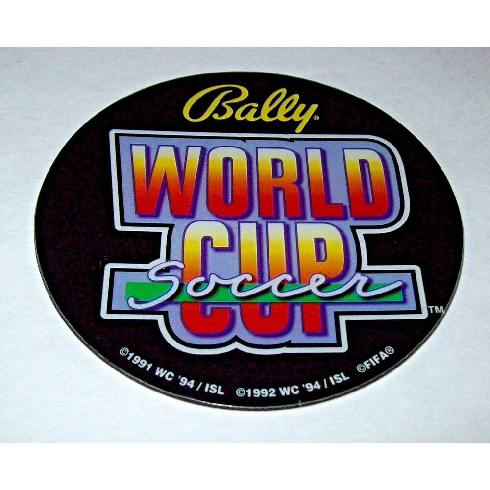 World Cup Soccer Original NOS Pinball Machine Plastic Promo Disc Game FIFA